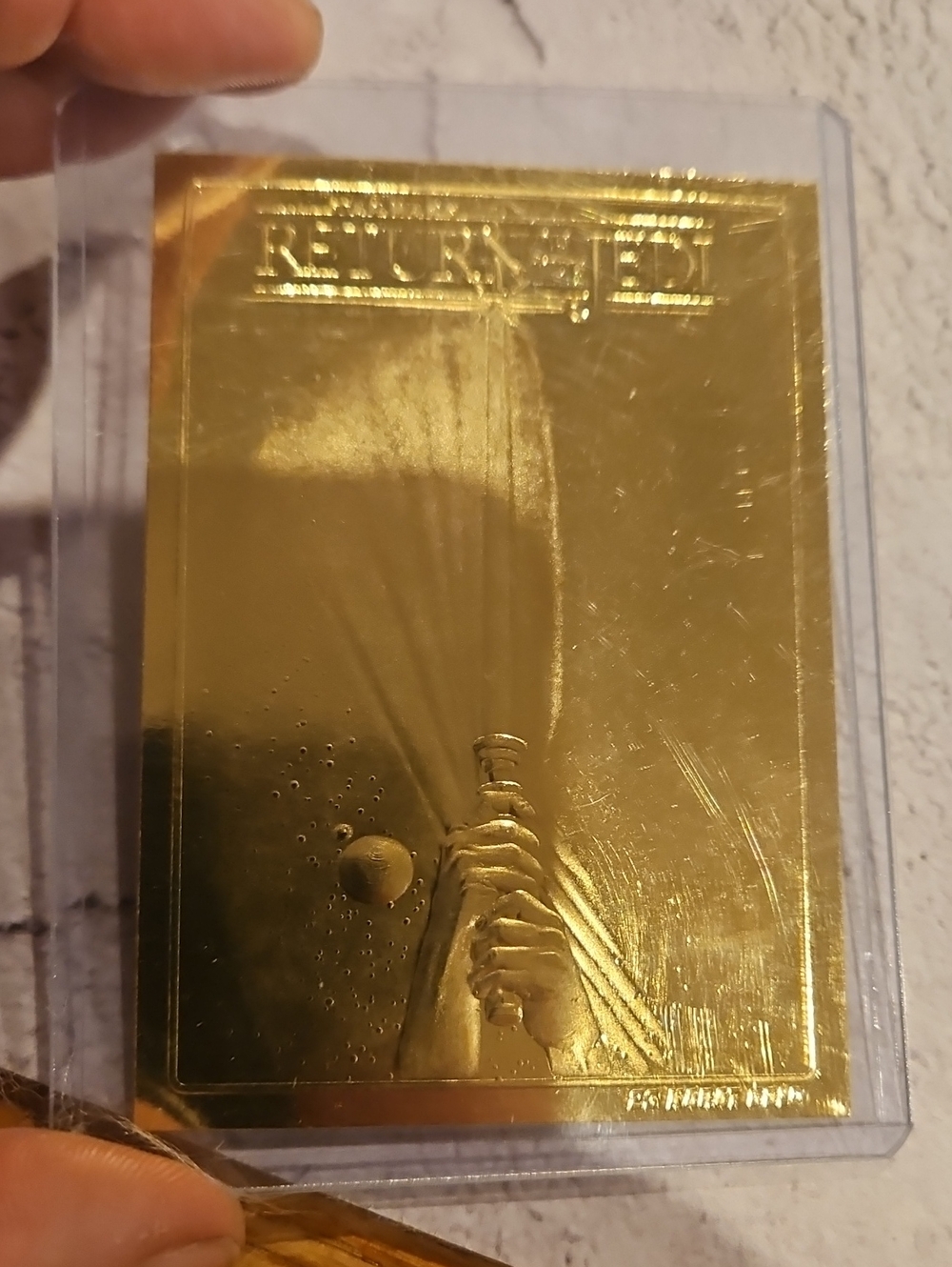1996 Score Board 23KT Gold Star Wars Return of the Jedi trading